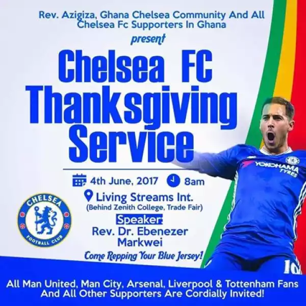 Hilarious Photo Pastor To Hold Thanksgiving Service To Celebrate Chelsea After Title Win...